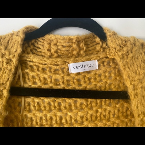 Vestique Ochre Sweater Knit Cardigan - Size (M) - Picture 3 of 3